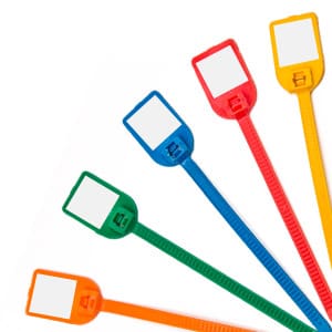 7/8" X 5/8" Mini-Markers Write-On Flag Cable Tie Markers